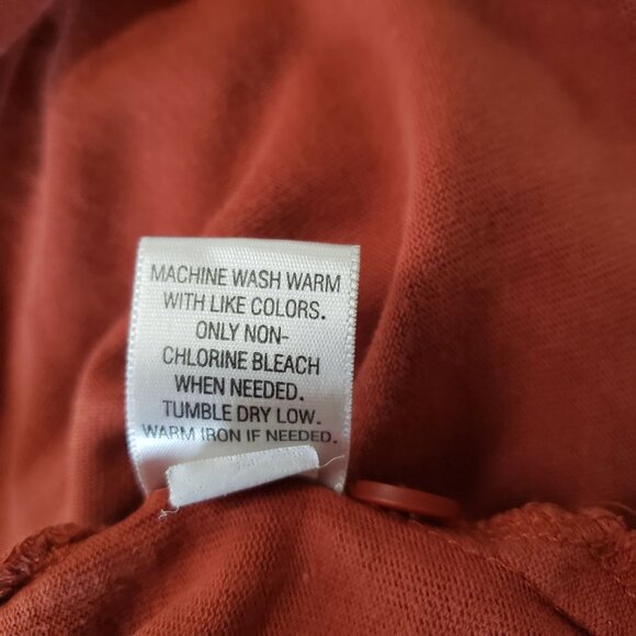 Mens Sonoma Life Style Rust Long Sleeve Polo Shirt Size M Cotton Normcore Casual - Picture 7 of 7